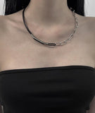 Owen Chain Leather Necklace