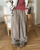 Nelz Corduroy Snap Wide Pants