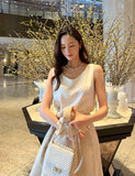 Dorian Satin Sleeveless Blouse