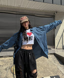 Pilen side shirring check shirt