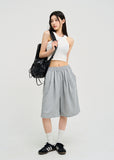 track wide Bermuda sweatpants