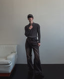 Cardis Laser Flare Denim Pants