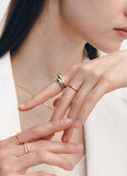 H-Subuni Silver (C) Volume Set Ring