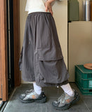 [unisex] Golit Rivet Nylon Banding Cargo Bermuda Pants