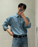 Vita Overfit Two-Pocket Denim Shirt