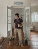 Nowell Back-Banding Cotton Wide Pants