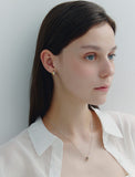 Champagne Full Moon Silver (C) Duo Earrings S