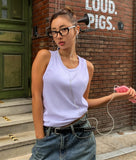 Edit tension ribbed sleeveless