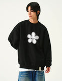 Dot Silhouette Flower Sweatshirt