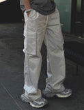 Banding Rustle Cargo Wide Pants