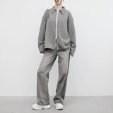 Porine Two-Way String Zip-Up