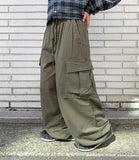 D-Uni Banding String Wide Cargo Pants