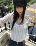 Tida Overfit Punching See-through Long-Sleeve Knit