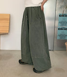 [unisex] Tooel pigment banding rivet carpender wide pants