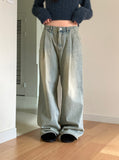 Archer Pintuck Balloon Wide Denim Pants