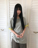 Harom Color Matching Roll-up Short Sleeve T-shirt