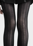 Vertical knit tights