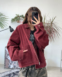 Off Dyeing Crop Work Jacket