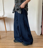 Luye String Wide Cotton Pants