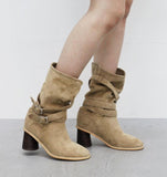 Ritina Buckle Suede Boots