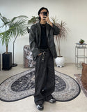 Pra leather over blazer