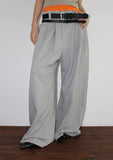 RAW-CUTTING RIVET SWEAT PANTS