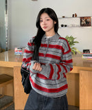 Sosel Wool Stripe Collar Knit