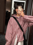 Hooded check shirt