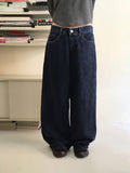 Kinon Back Bijou Point Wide Cotton Pants