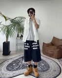 Crea Lettering Bermuda Pants
