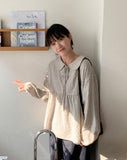 [BAONHAUS] Yokon Check Ribbon Shirring Blouse