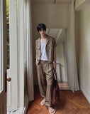 Saffy Adjust Linen Wide Slacks