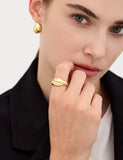 Plump Twist Silver Ring