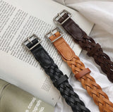 Easel twist leather belt