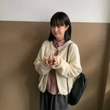 Icon Hairy Wool Round Cardigan