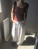 Celto Angel Wings Embroidery Wide Pants