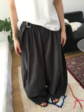 Chier Belt Set Cotton Wide Banding Pants