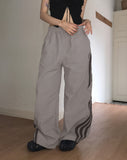 Dyoka Diagonal Track Nylon 2Way Wide Pants