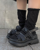 Lou Two Buckle Strap Whole Heel Sandal