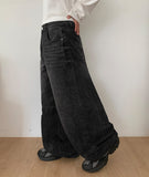 Calton Washing Denim Balloon Wide Pants