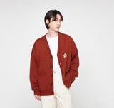 [UNISEX] Flower Dot Embroidery Knit Cardigan