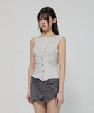 Asymmetric Snap Hoodie