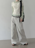 Modic Cut-out Wide Flow Cotton Pants