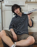 Patty striped box collar T-shirt