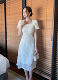 Love Square Flower Flare One Piece