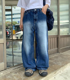 [unisex] Philend Washing Denim Wide Pants
