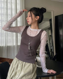 Says side button open sleeveless