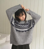 Renti Wool Angora Nordic Jacquard Knit