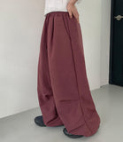 [unisex] Myoti banding string washing wide parachute pants