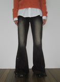 SNAP BUTTON BOOTCUT DENIM